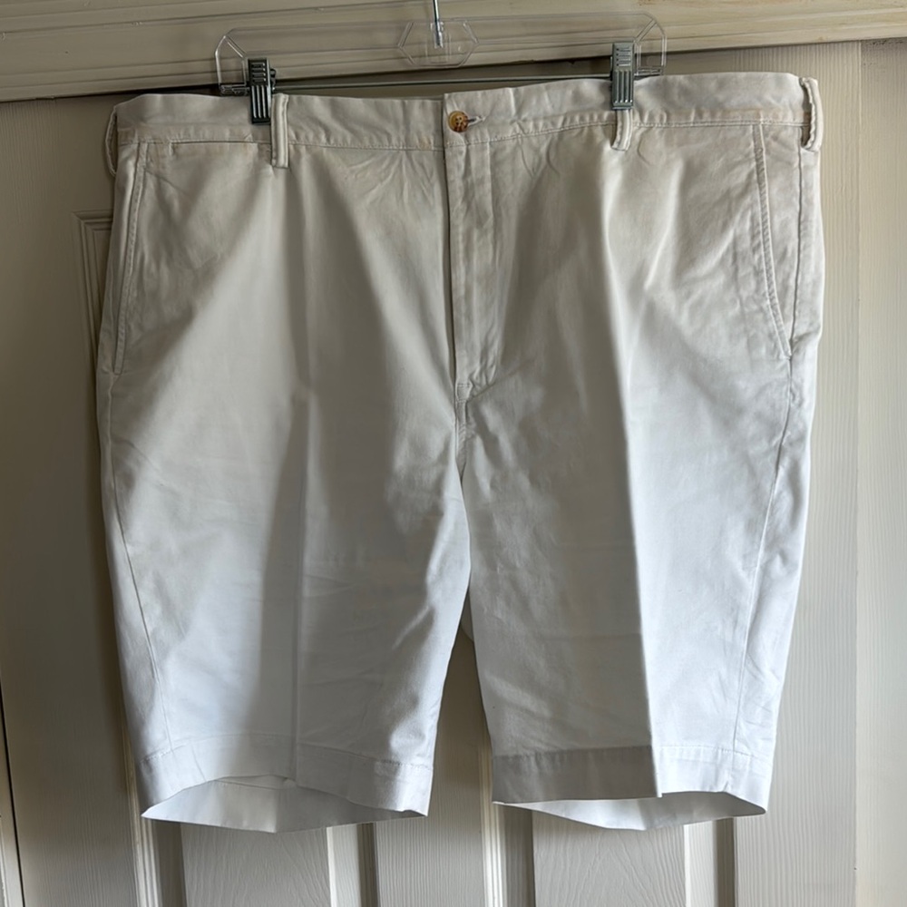 Polo by Ralph Lauren White Flat Front Shorts